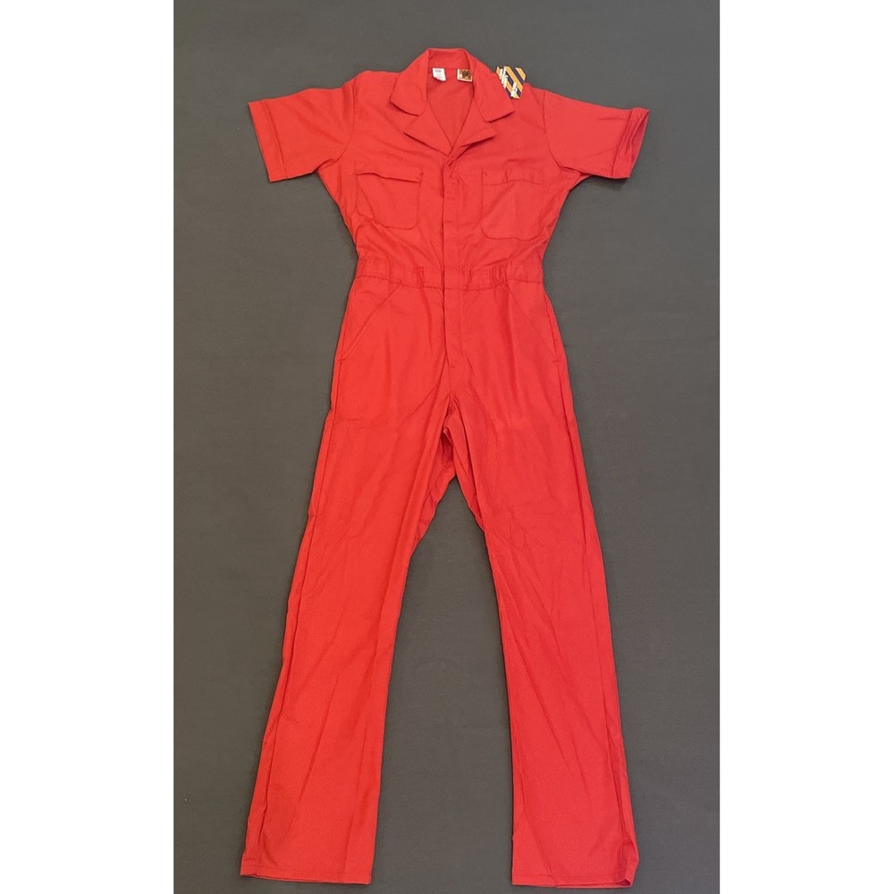 VTG USA Made Big Ben by Wrangler Red Short Sleeve Coveralls S (34/36) Long NEW